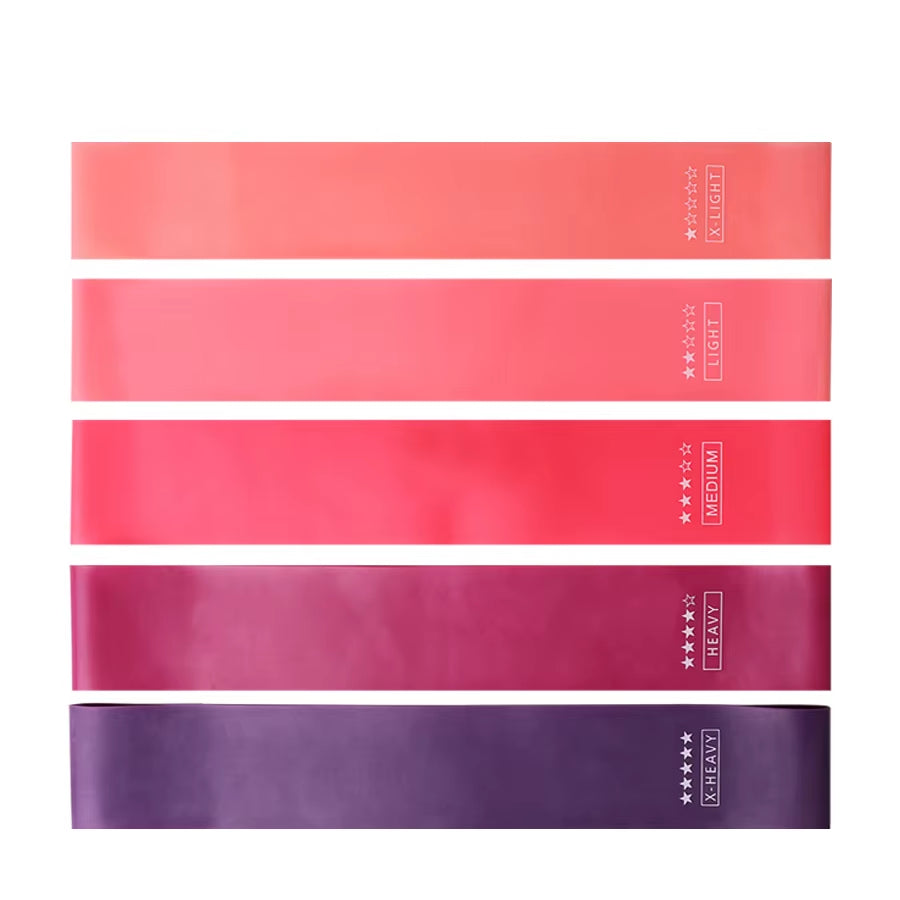 5 Different Levels Resistance Bands Yoga Sport Exercise Elastic Fitness Bands Workout Pilates Home Rubber Bands Gym Accessories